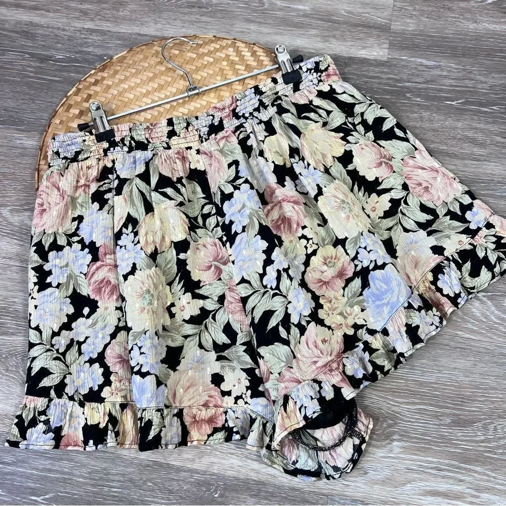 American eagle‎ floral printed ruffle shorts